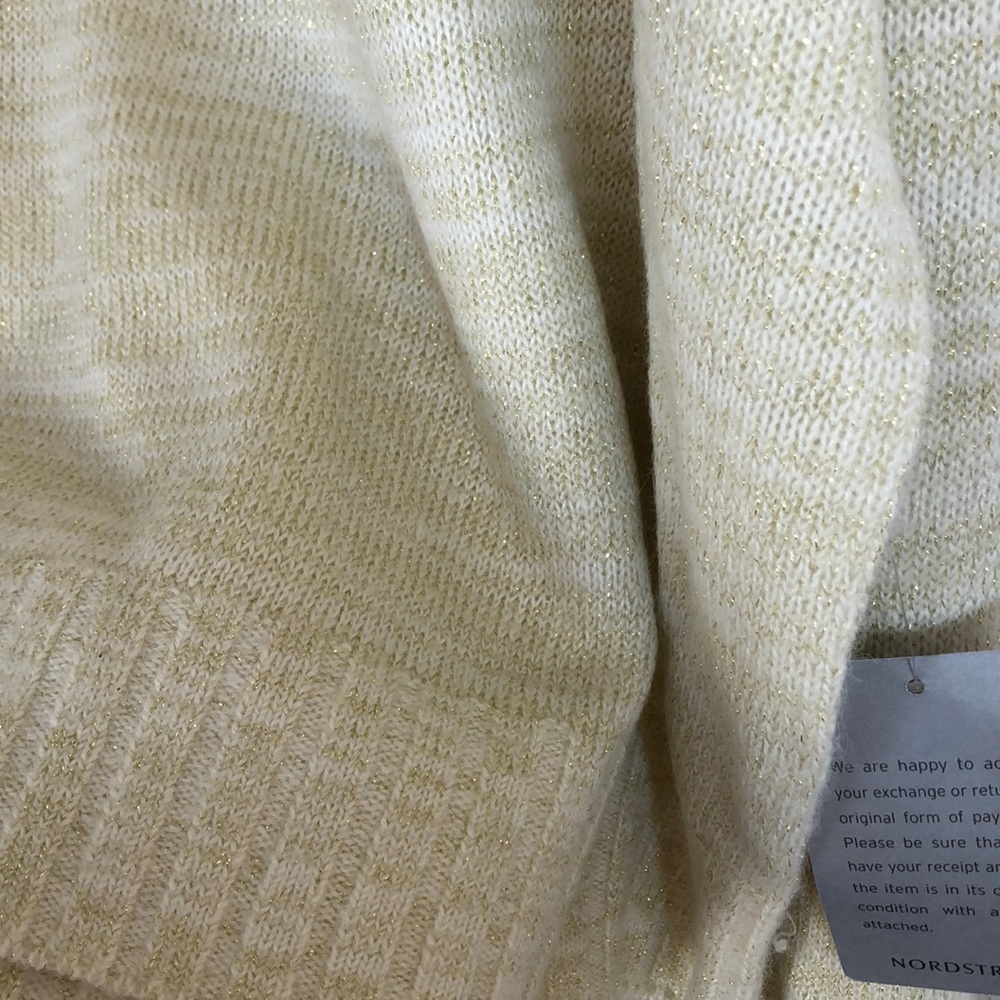 NSR Mock Neck Knit Sweater in cream size XL - Picture 4 of 7